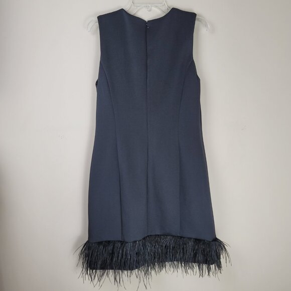 Donna Ricco Feather-Hem Sleeveless Sheath - Picture 8 of 15